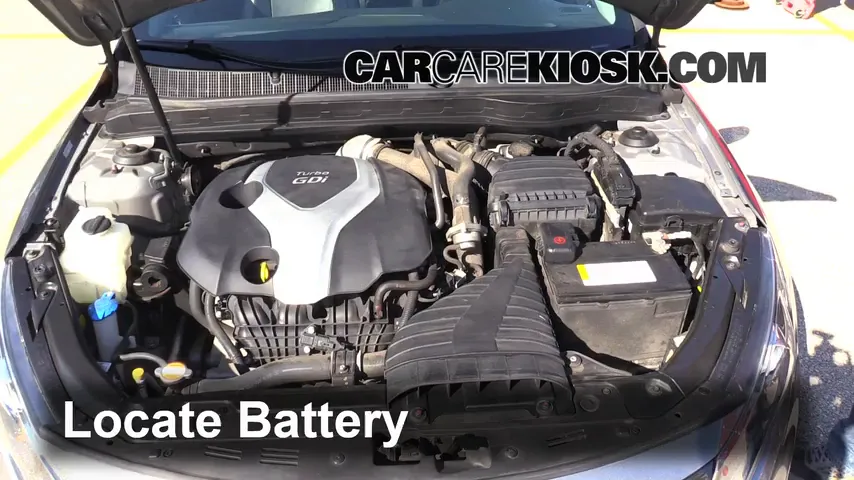 2011 Kia Optima SX 2.0L 4 Cyl. Turbo Battery Replace